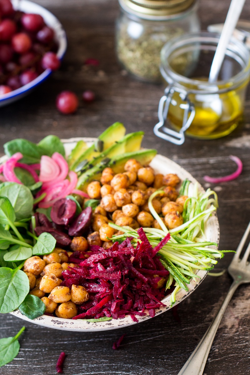 Vegan Buddha Bowl with Chickpeas - Elavegan