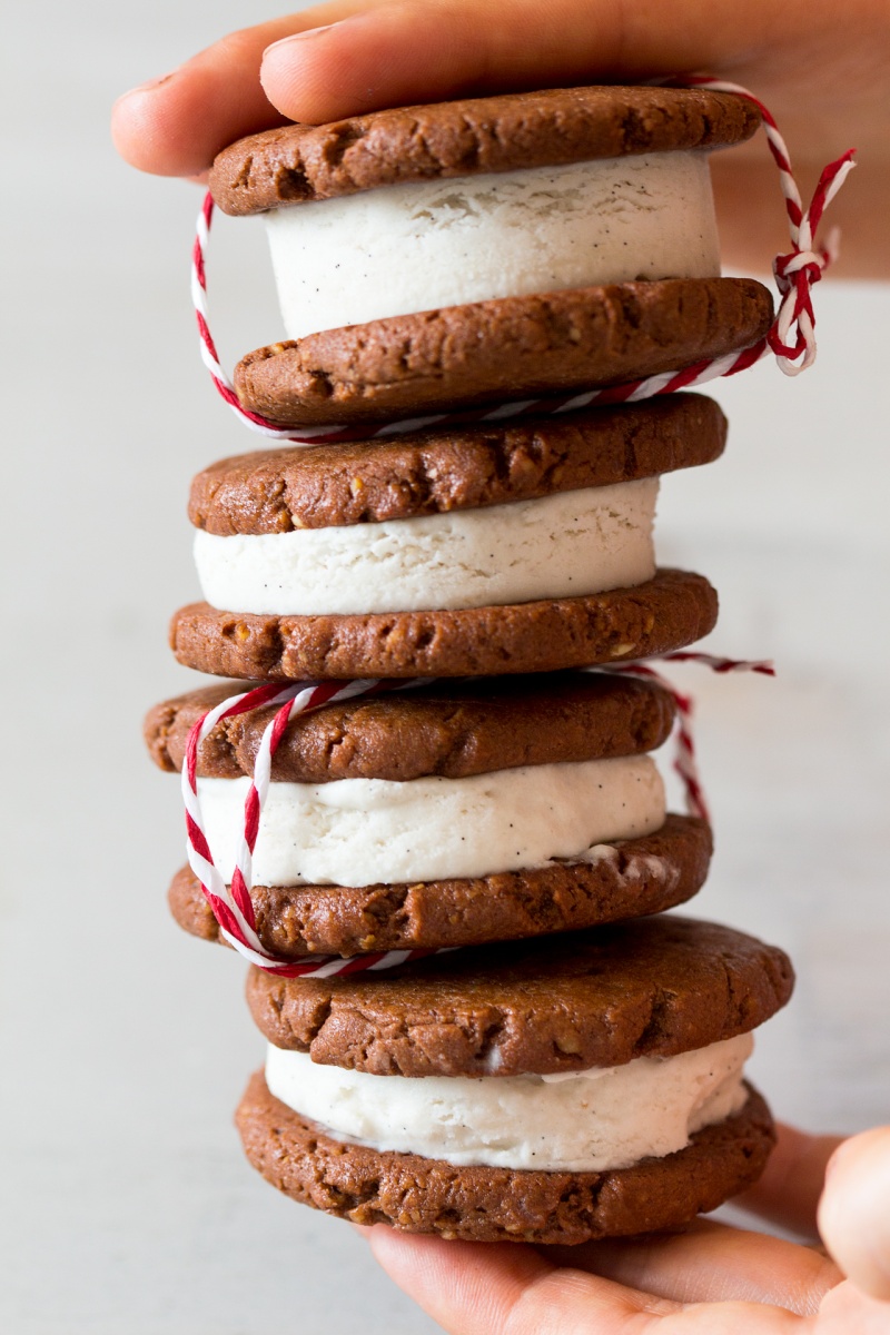 vegan glutenfree icecream sandwich stack