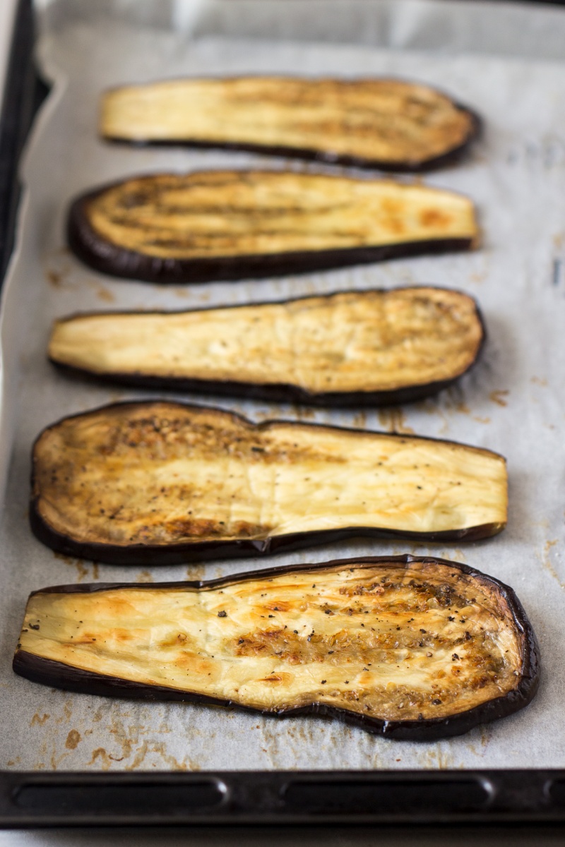 baked aubergine slices