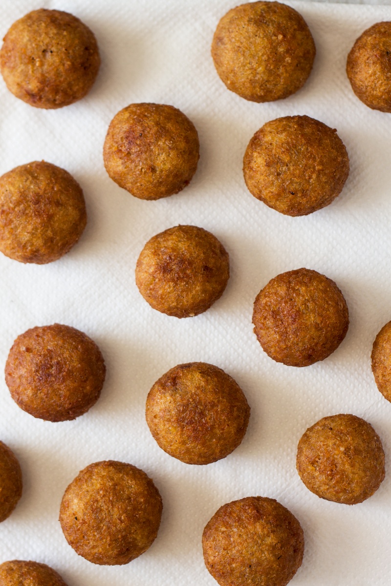 pumpkin kibbeh after frying