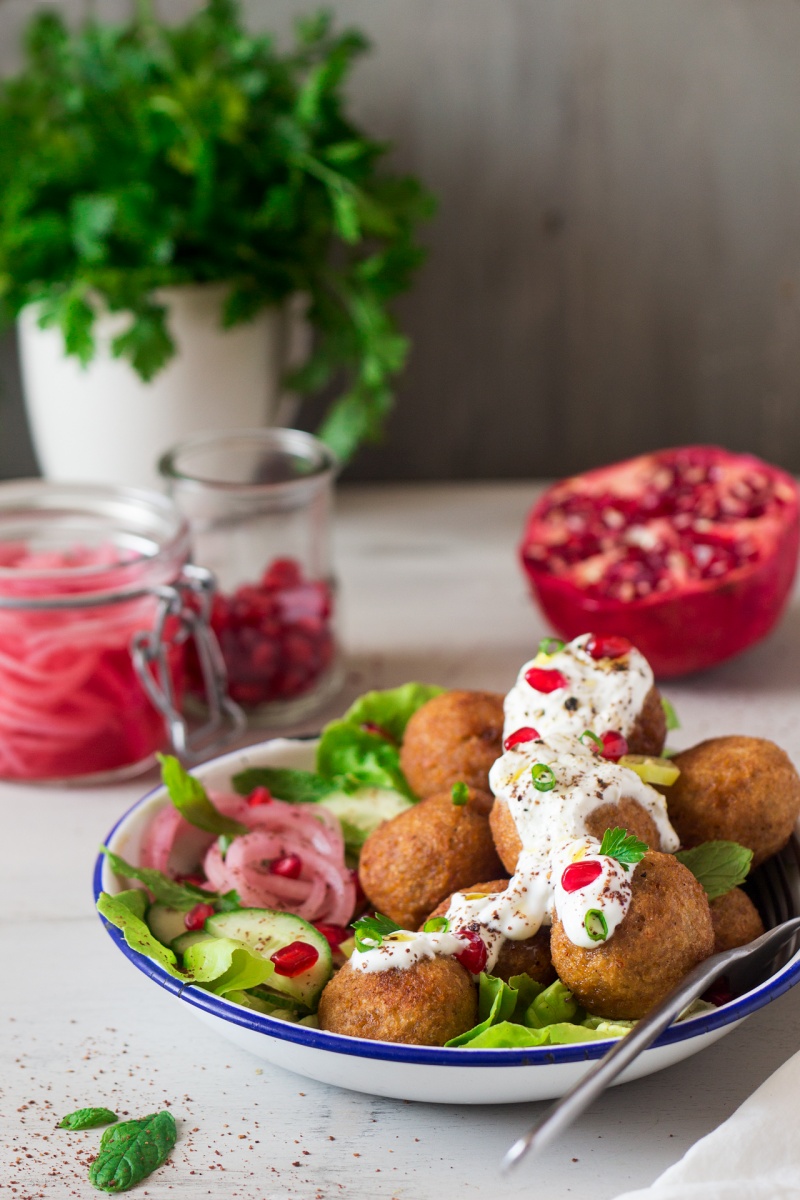 pumpkin kibbeh portion