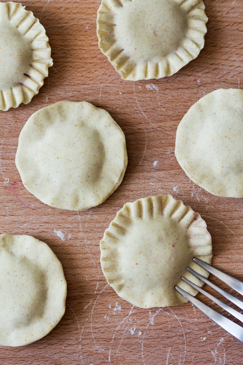 gluten free ravioli beetroot filling crimping