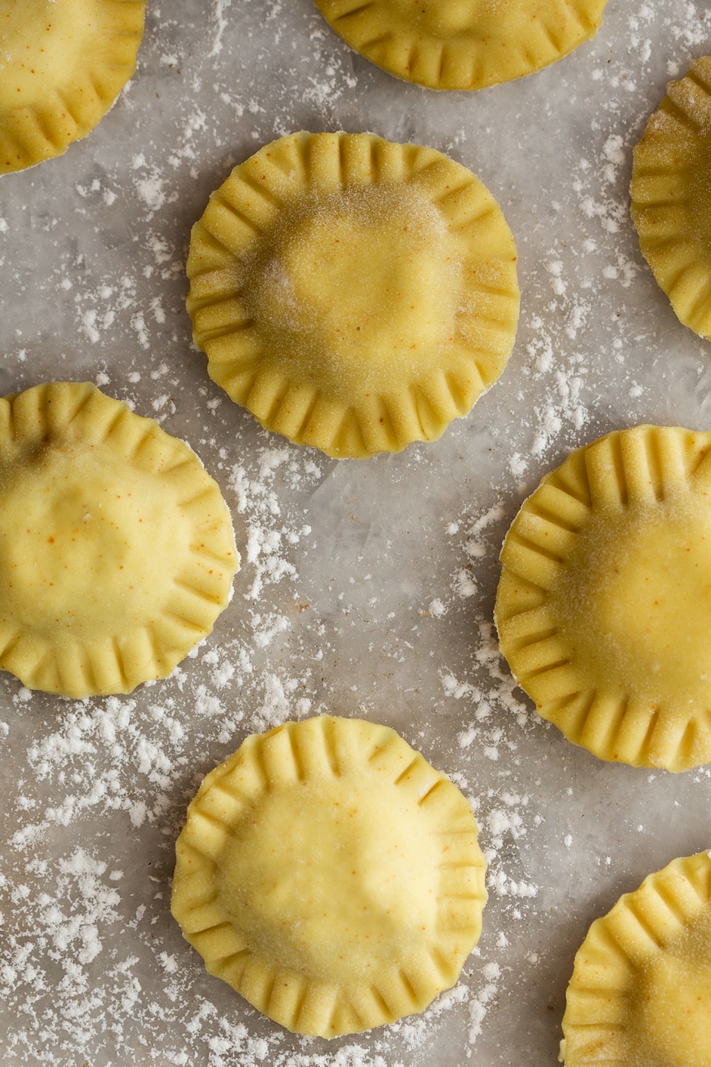 vegan ravioli before cooking