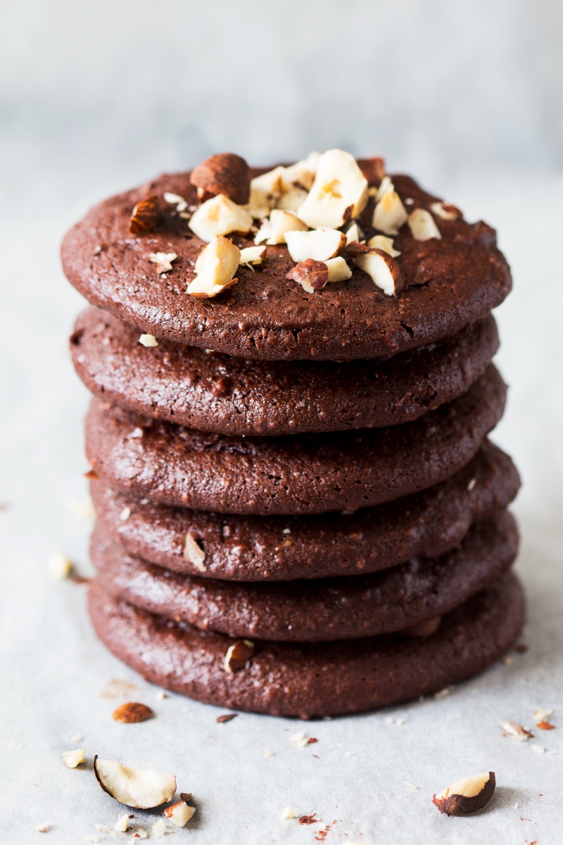 vegan brookies stack