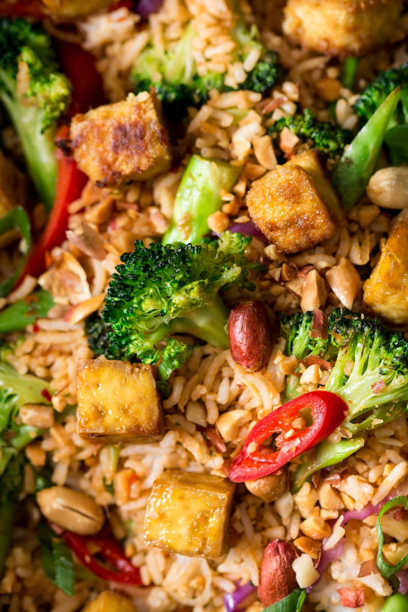  Vegan  nasi  goreng  with ginger tofu Lazy Cat Kitchen