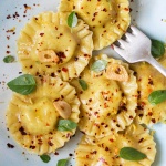 Vegan ravioli with pumpkin and ricotta-image