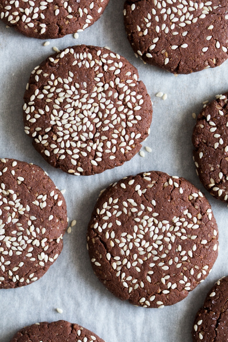 chocolate tahini cookies