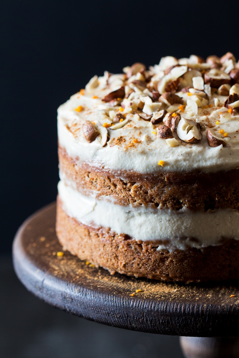 vegan carrot cake close up