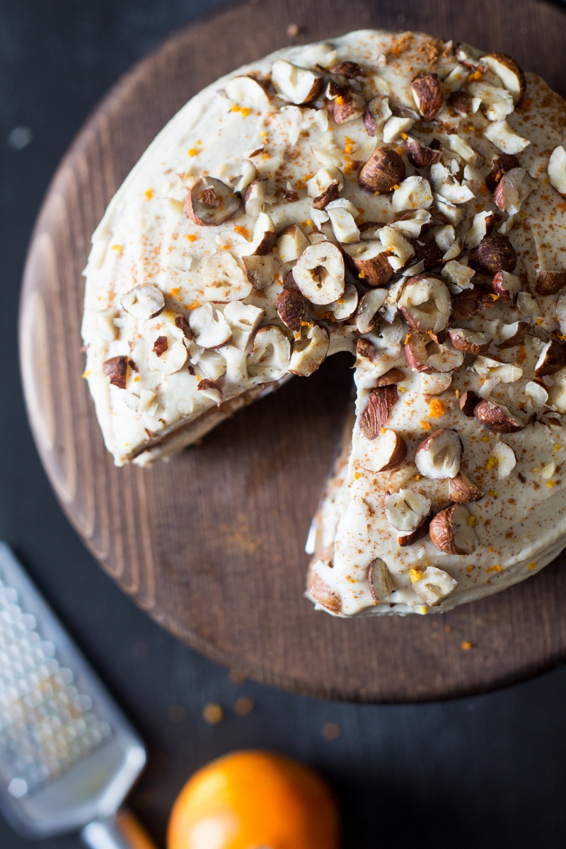 vegan carrot cake top down