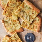 Vegan potato pizza with rosemary-image