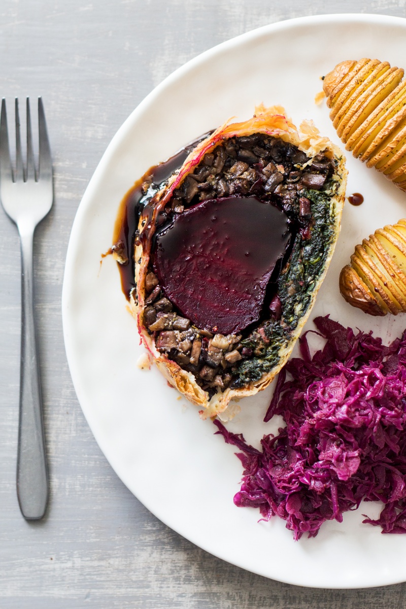 beet Wellington vegan xmas dinner