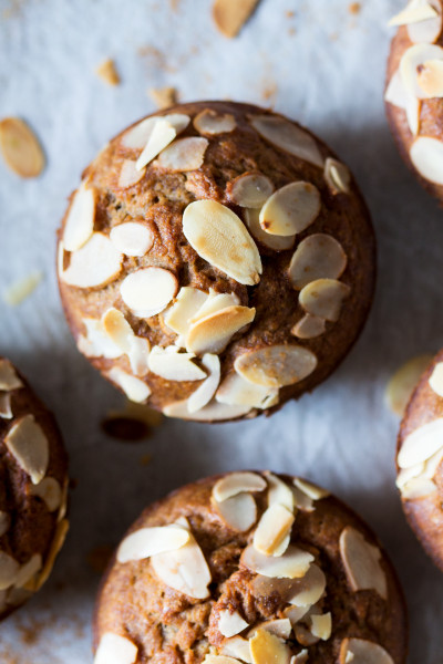 glutenfree banana muffins close up