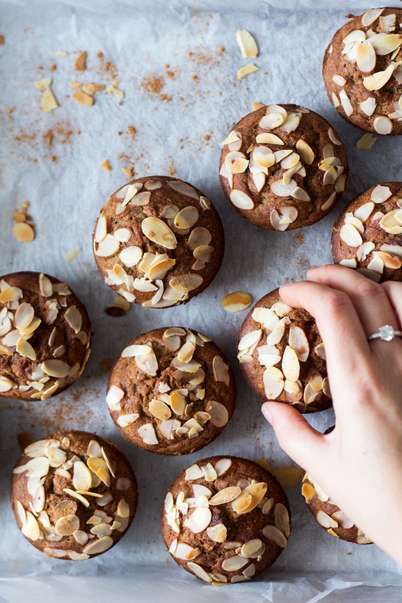 glutenfree banana muffins top down