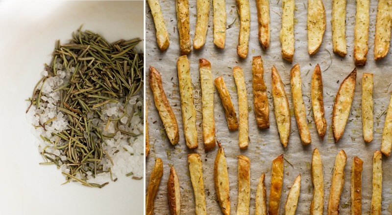 rosemary fries and rosemary salt