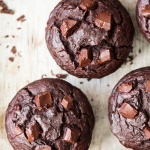 Vegan chocolate chilli muffins-image