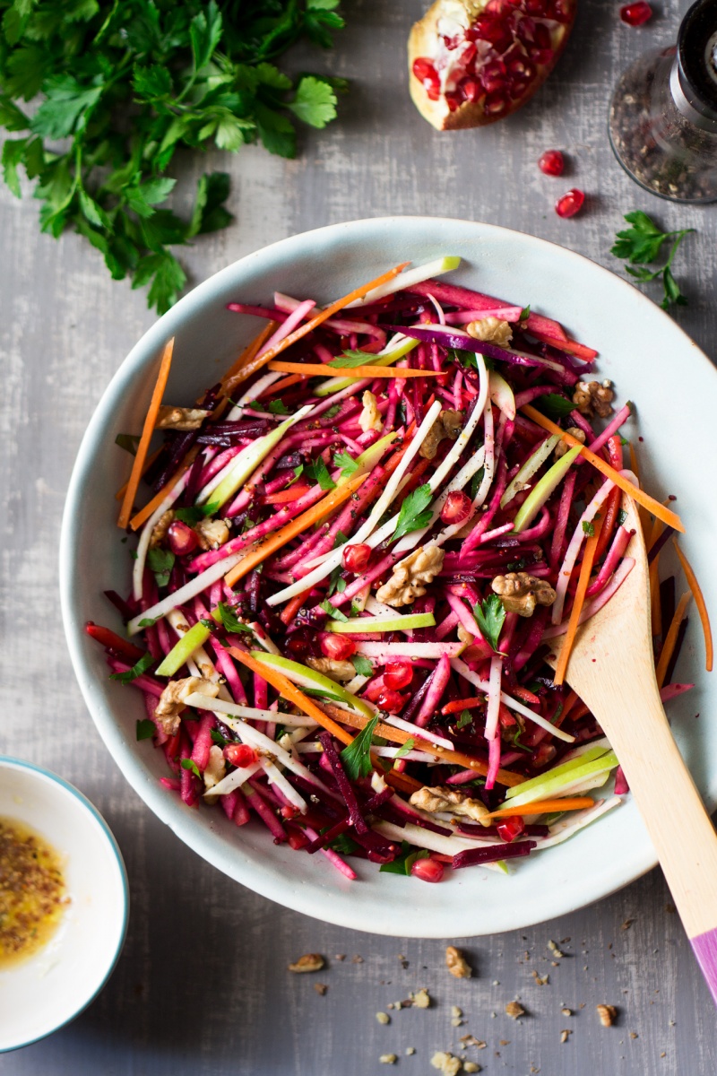 vegan christmas salad top down