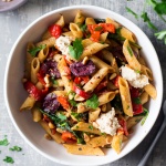 Vegan red pepper pasta-image