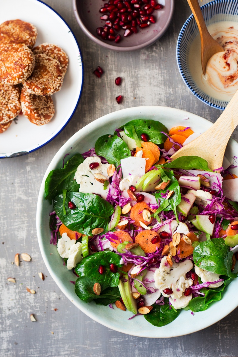 vegan winter salad lunch