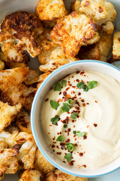 vegan parmesan cauliflower oil-free mayo