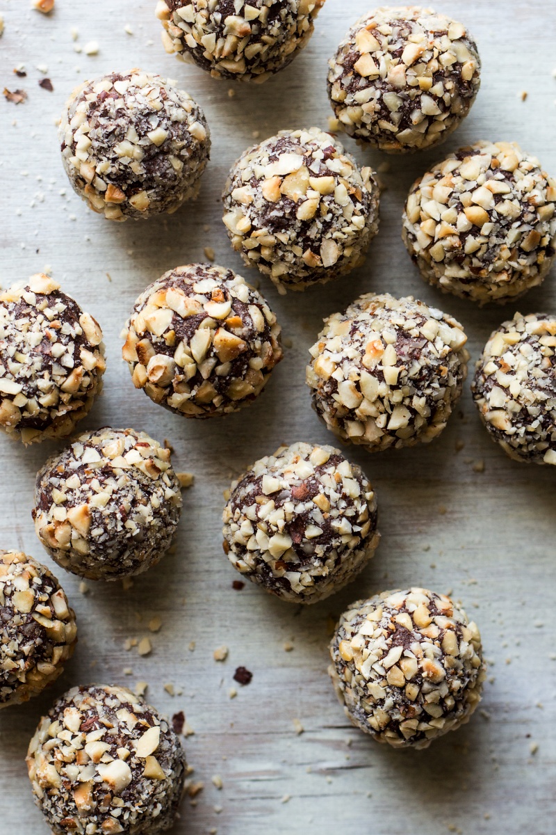 vegan homemade ferrero rocher rolled