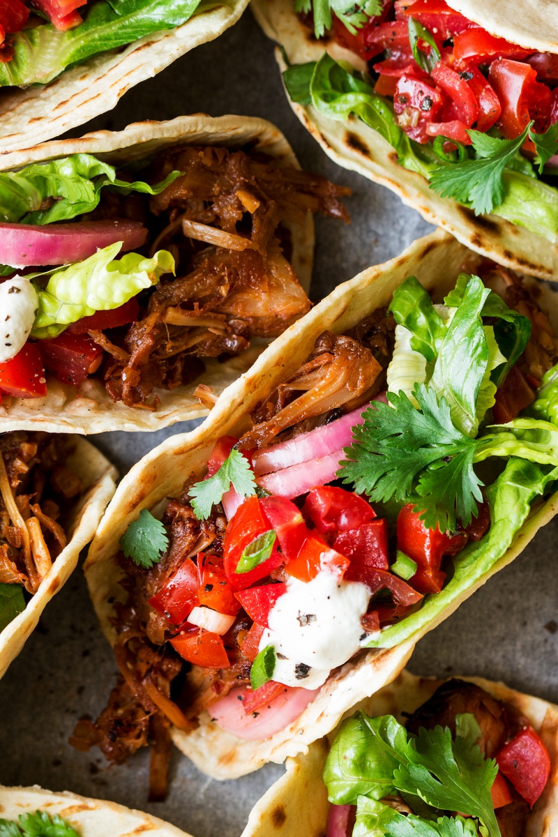 pulled jackfruit tacos macro