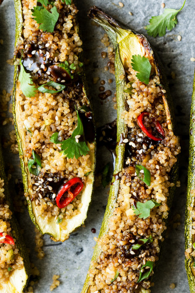 vegan zucchini boats macro