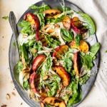 Peach salad with maple balsamic glaze-image