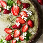 Vegan matcha strawberry tart-image