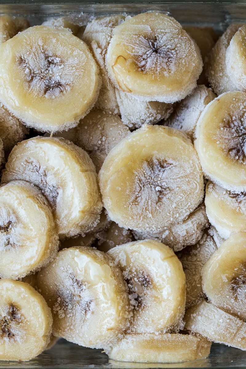 frozen banana teething