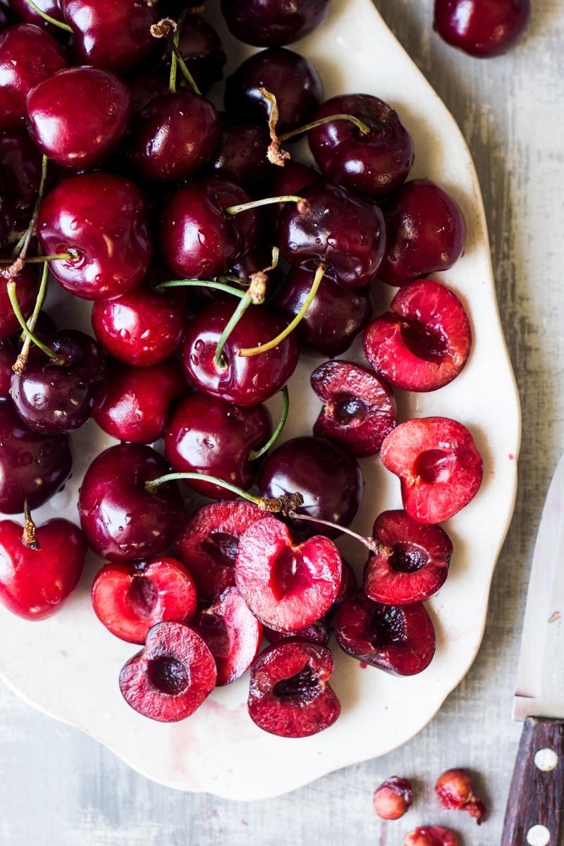 vegan mini cheesecake jars cherries