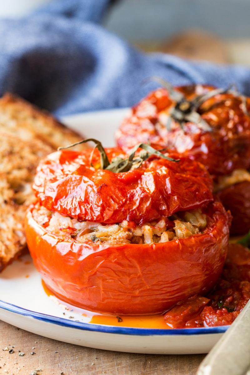 Yemista Greek stuffed peppers and tomatoes - Lazy Cat Kitchen