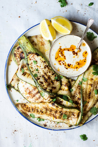 grilled spiced zucchini platter