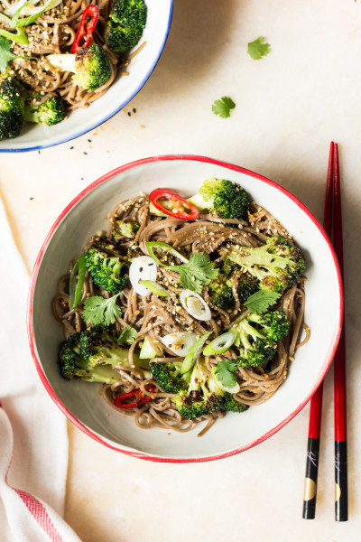 sesame soba noodles portion