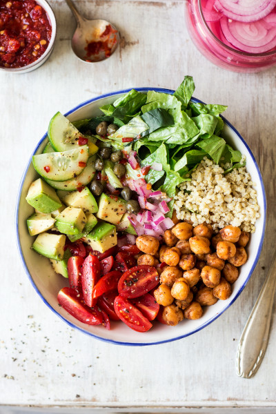 vegan lunch bowl portion