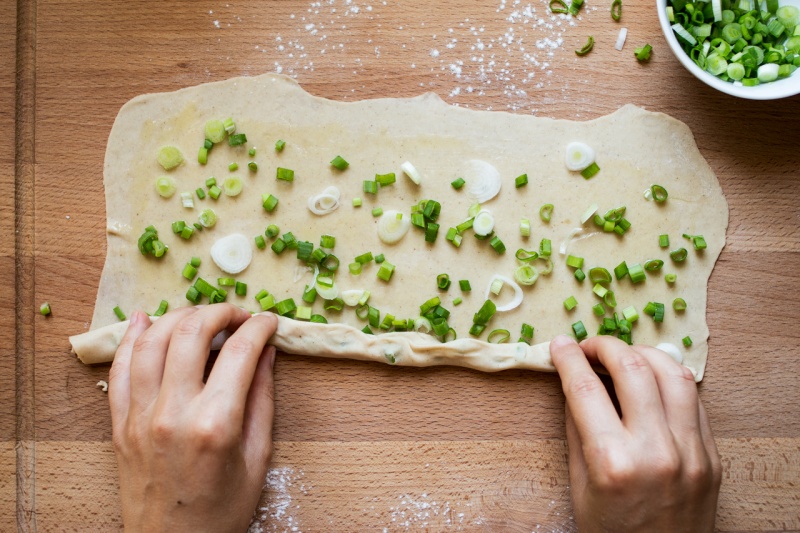 vegan scallion pancakes stuffing