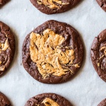 Vegan brookies with peanut butter swirl-image
