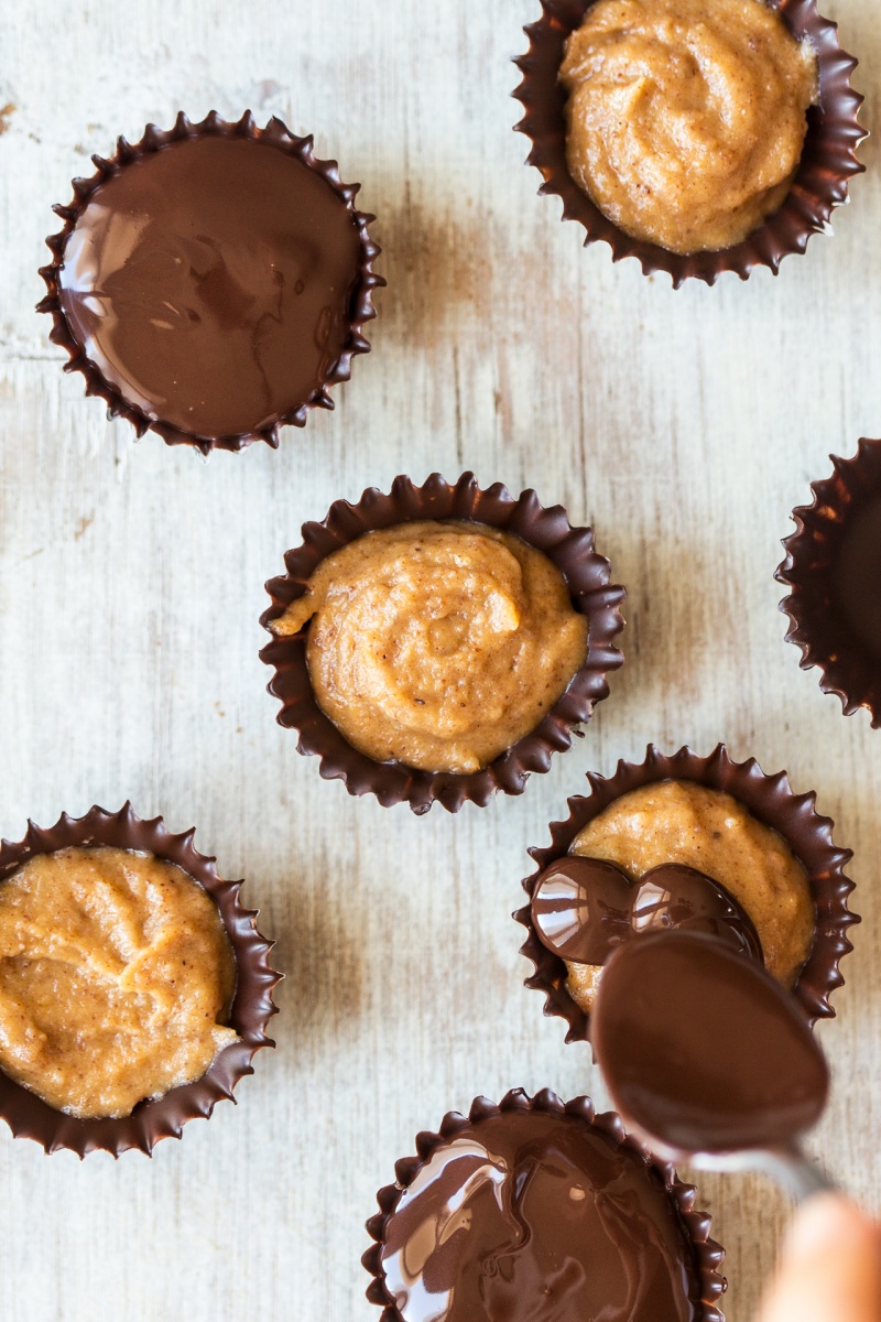 pumpkin chocolate cups filling