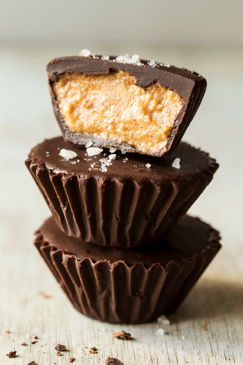 pumpkin chocolate cups stacked