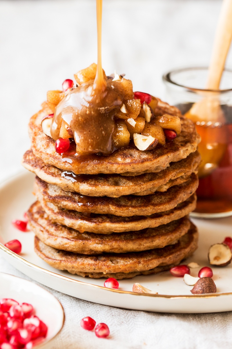 vegan carrot pancakes caramel