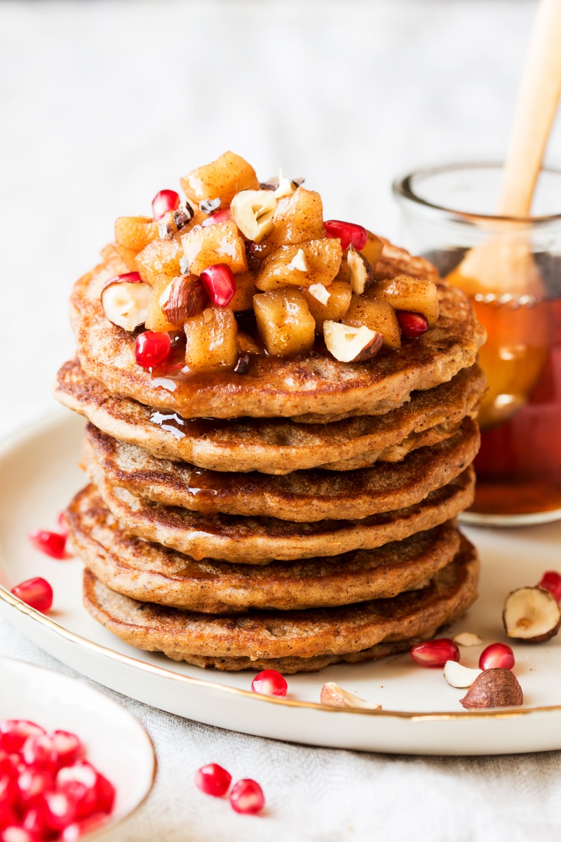 vegan carrot pancakes stack