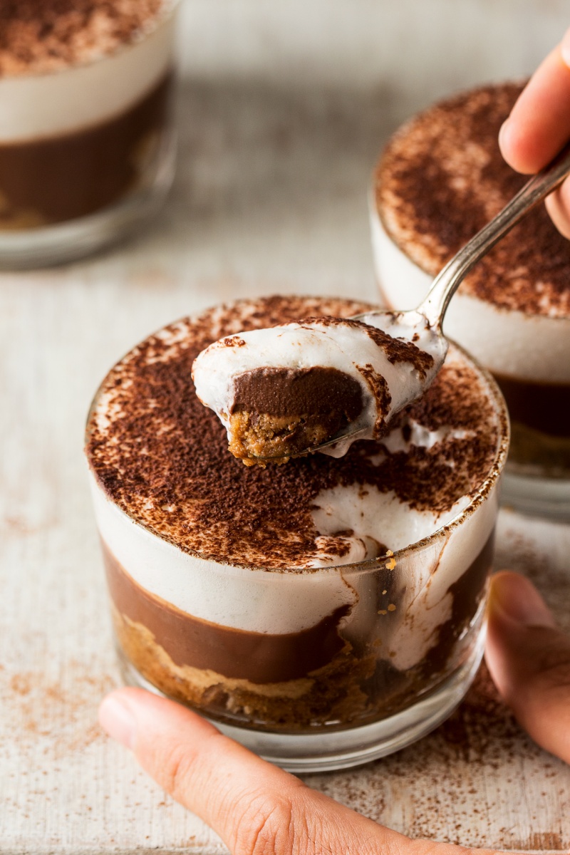 vegan tiramisu spoon