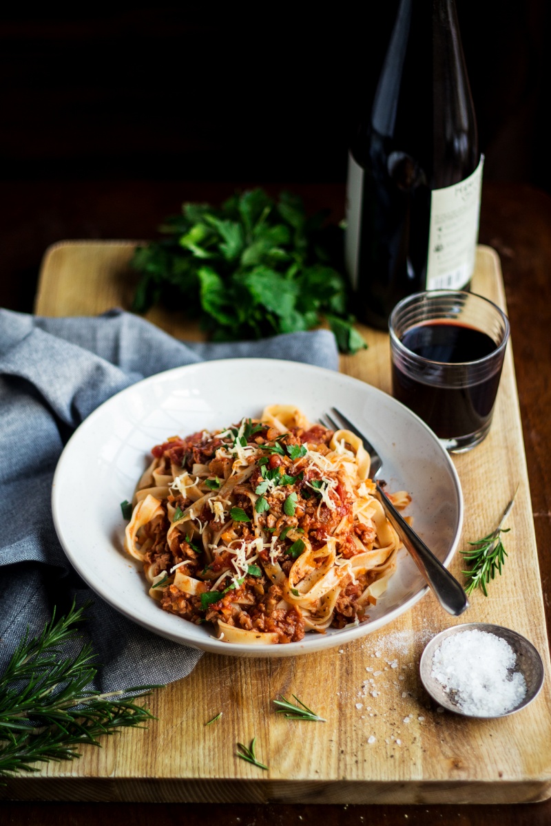 vegan bolognese portion