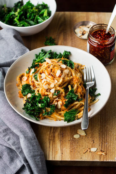 miso pumpkin pasta lunch