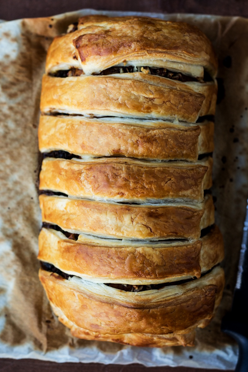 vegan squash wellington top down