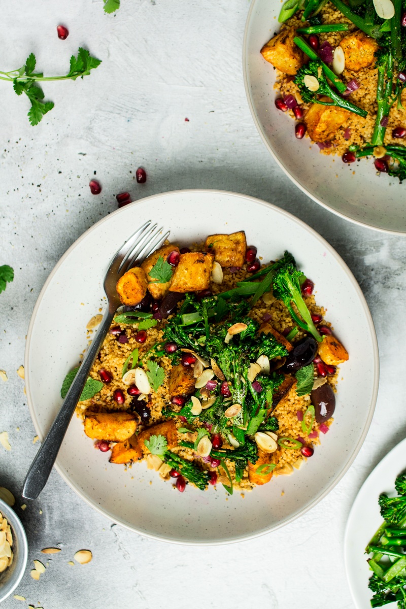 vegan couscous salad parsnips lunch