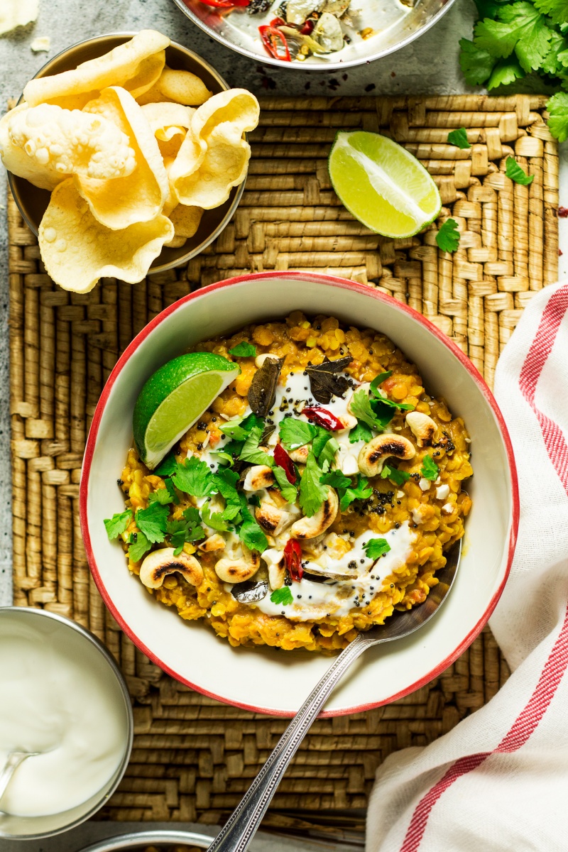 vegan red lentil dhal