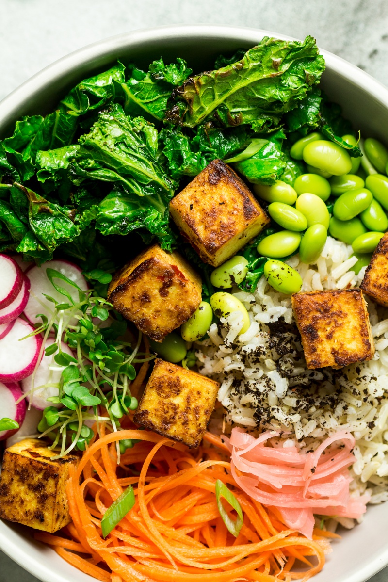 miso tofu bowl macro