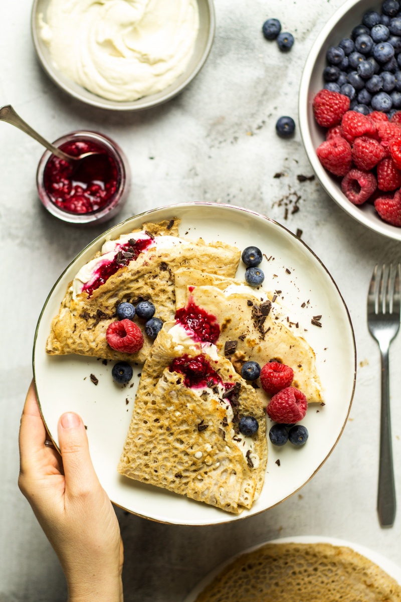 vegan crepes portion