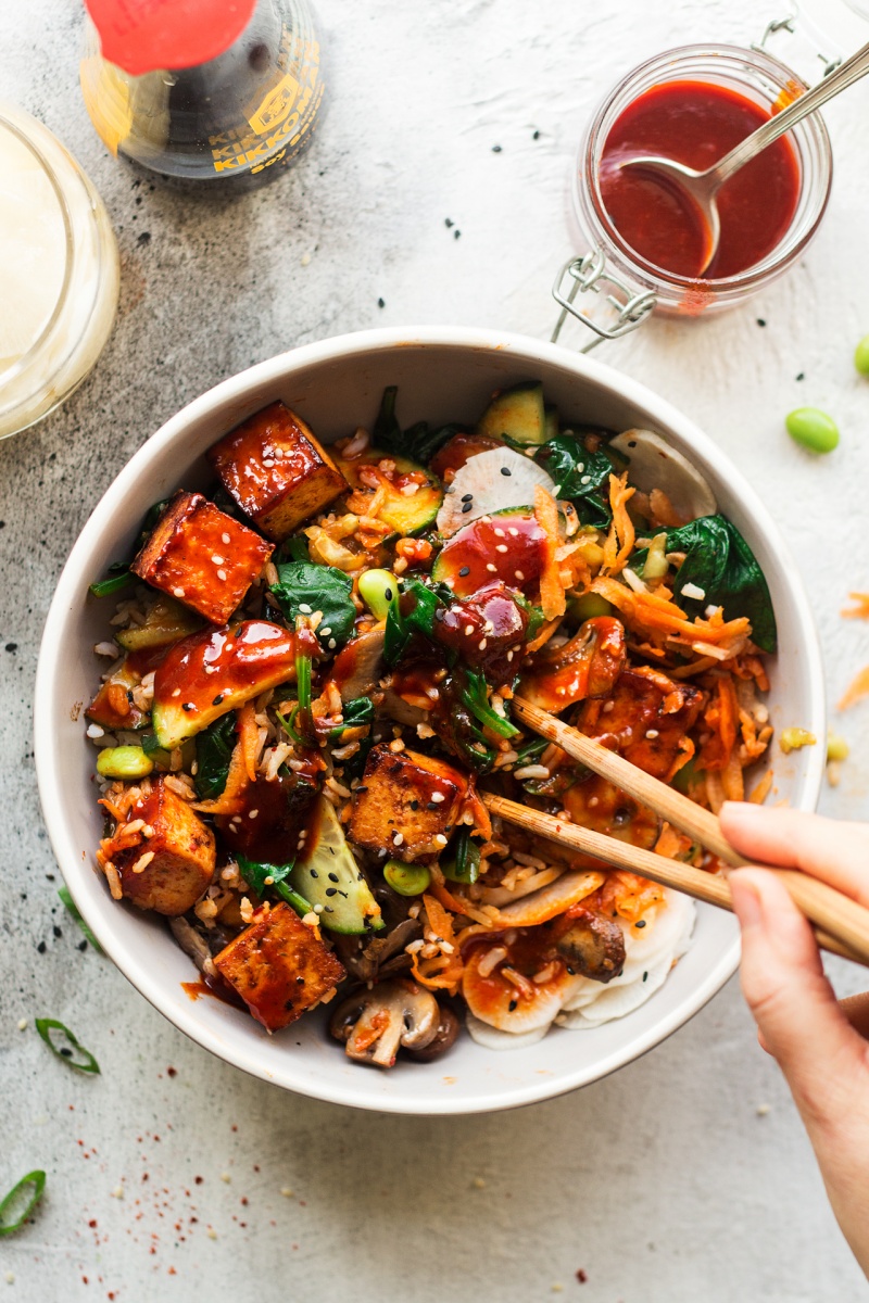 Vegan lunch bowl - Lazy Cat Kitchen