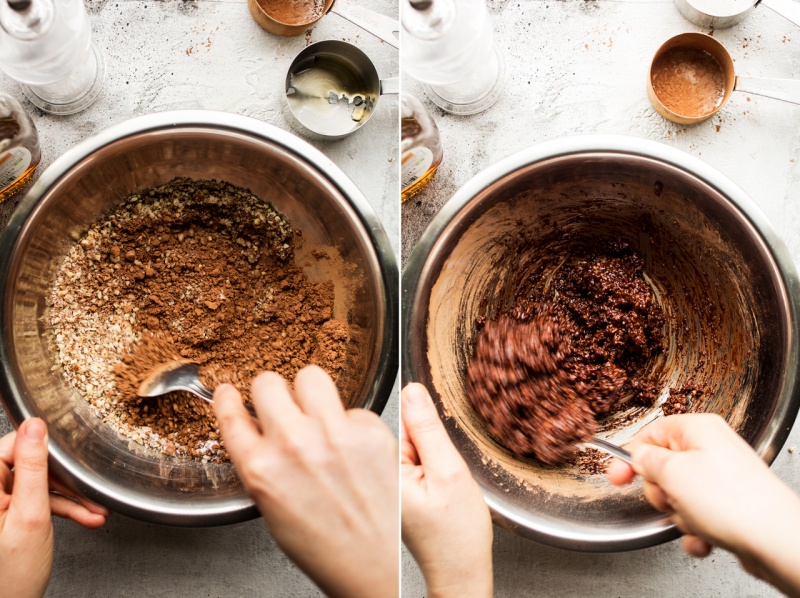 vegan chocolate cookies making of